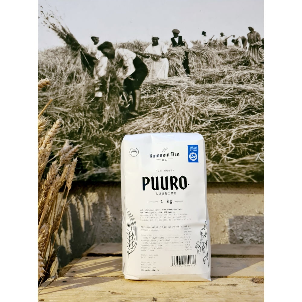 Pehtoorin puurosuurimo 1 kg kaura-ohra Kinnarin Tila