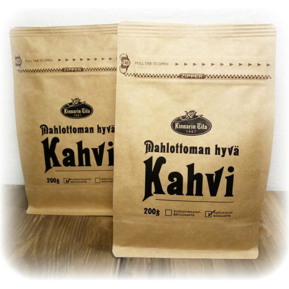 Mahlottoman hyvä kahvi, papukahvi 250 G