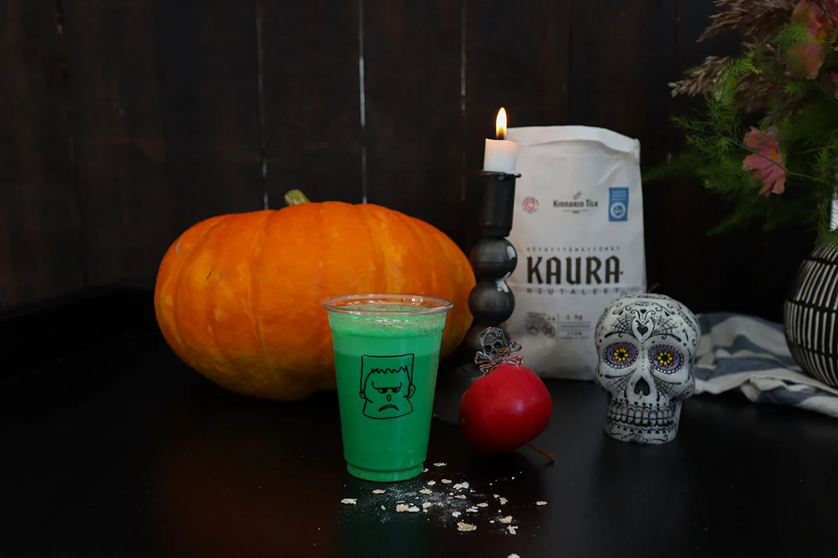 Halloween pinaattismoothie