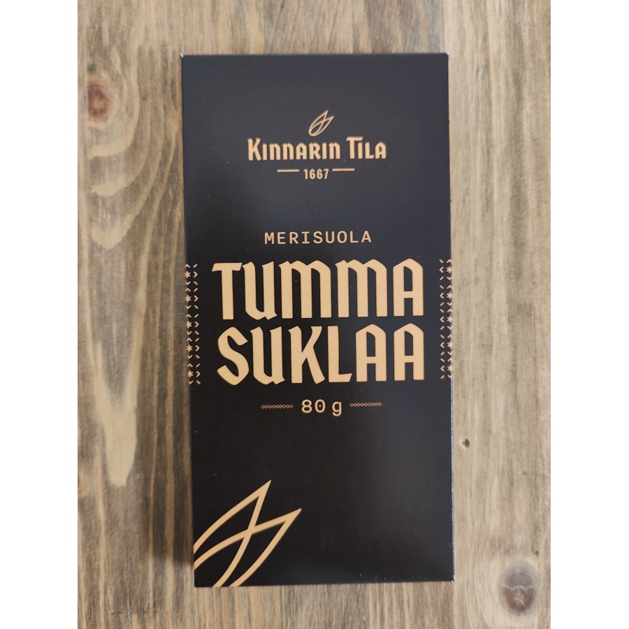 Kinnarin Tilan tumma merisuolasuklaa 80g