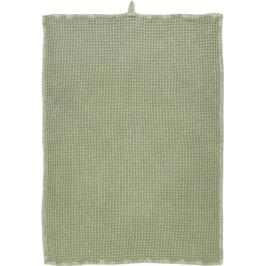 Vihertävä vohvelikuvioinen keittiöpyyhe 50x70, Ib Laursen