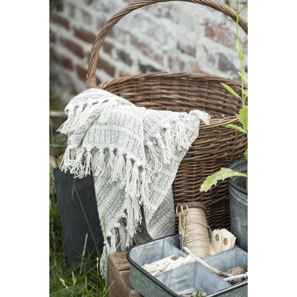 Raidallinen viltti kerma/beige, Ib Laursen - Image 2