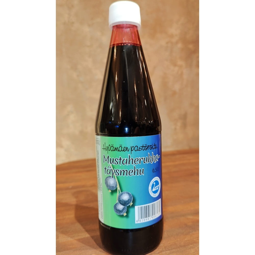 Hyvämäen mustaherukkatäysmehu 0,5L sokeriton