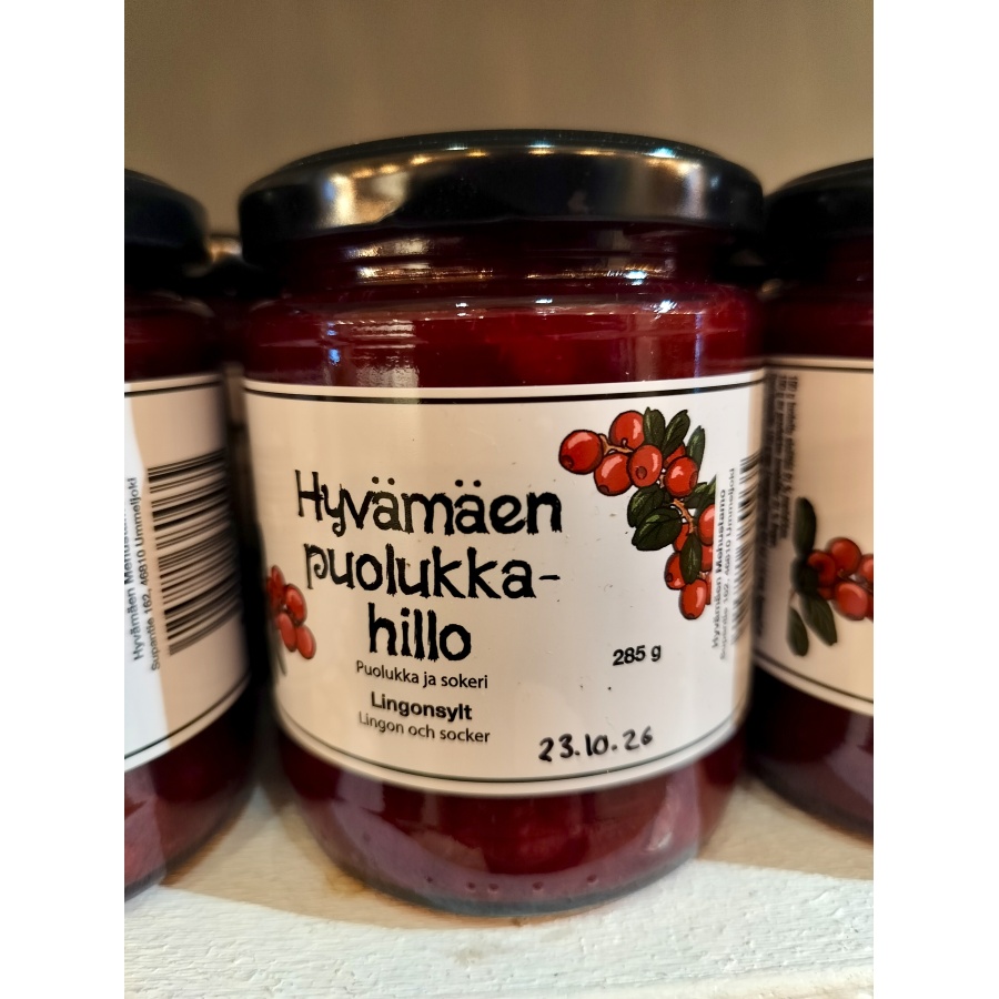 Hyvämäen vanhan ajan puolukkahillo 285g
