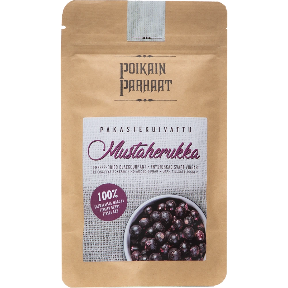 Pakastekuivattu mustaherukka 15g, Poikain Parhaat