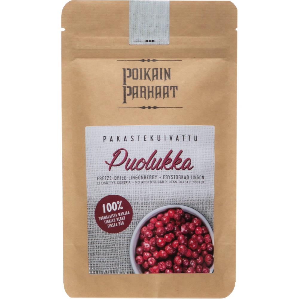 Pakastekuivattu puolukka 15g, Poikain Parhaat