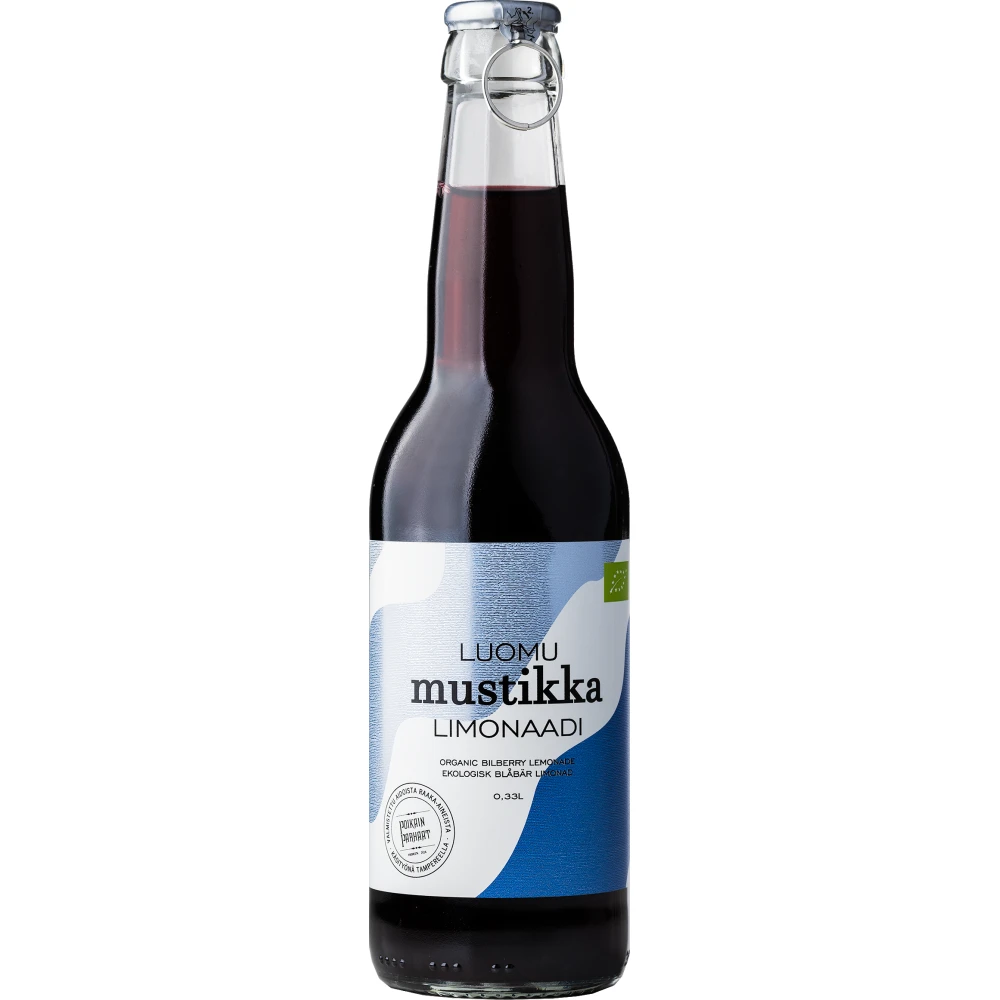 Luomu Mustikka limonaadi 0,33L, Poikain Parhaat