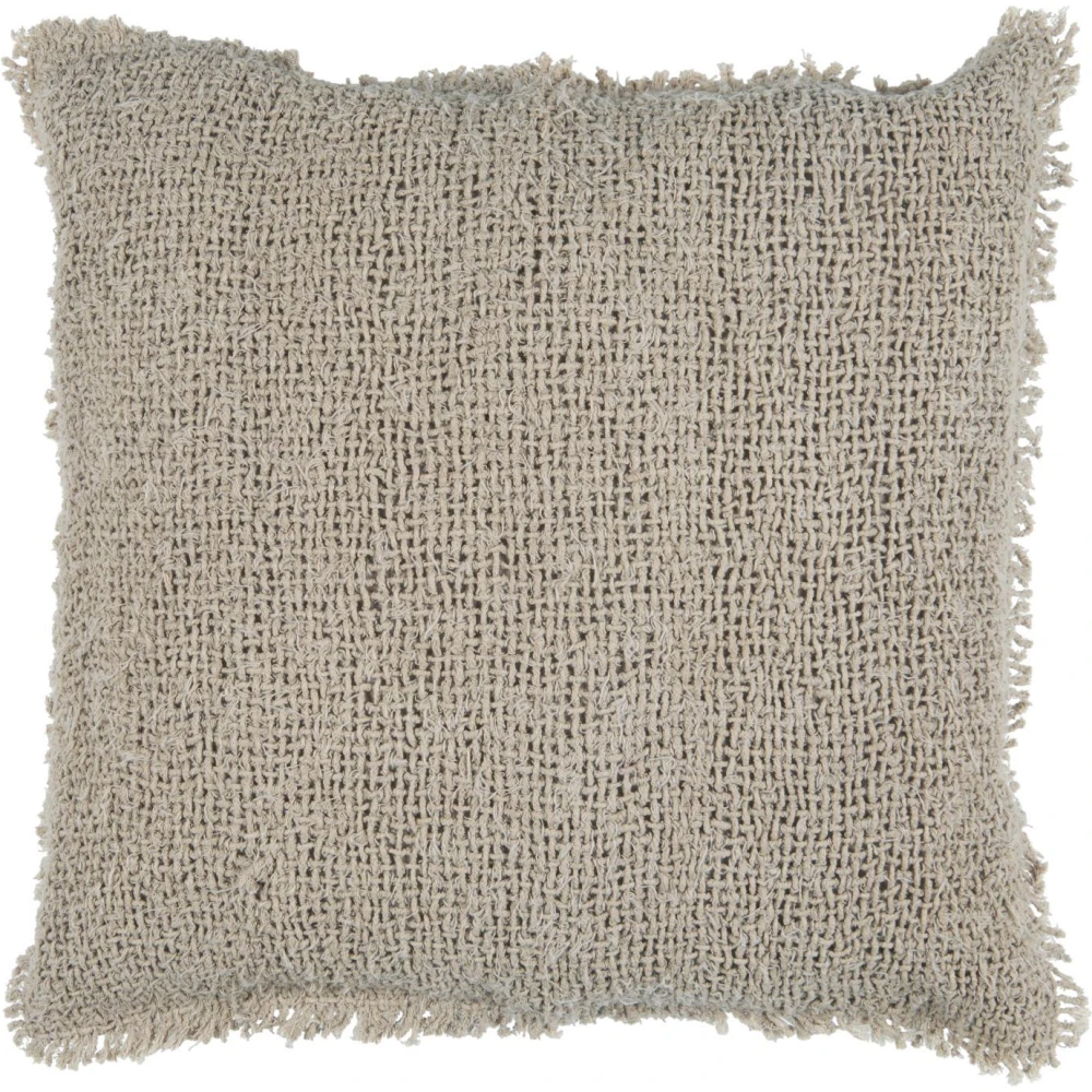 Karkeasti kudottu tyynynpäällinen beige, Ib Laursen