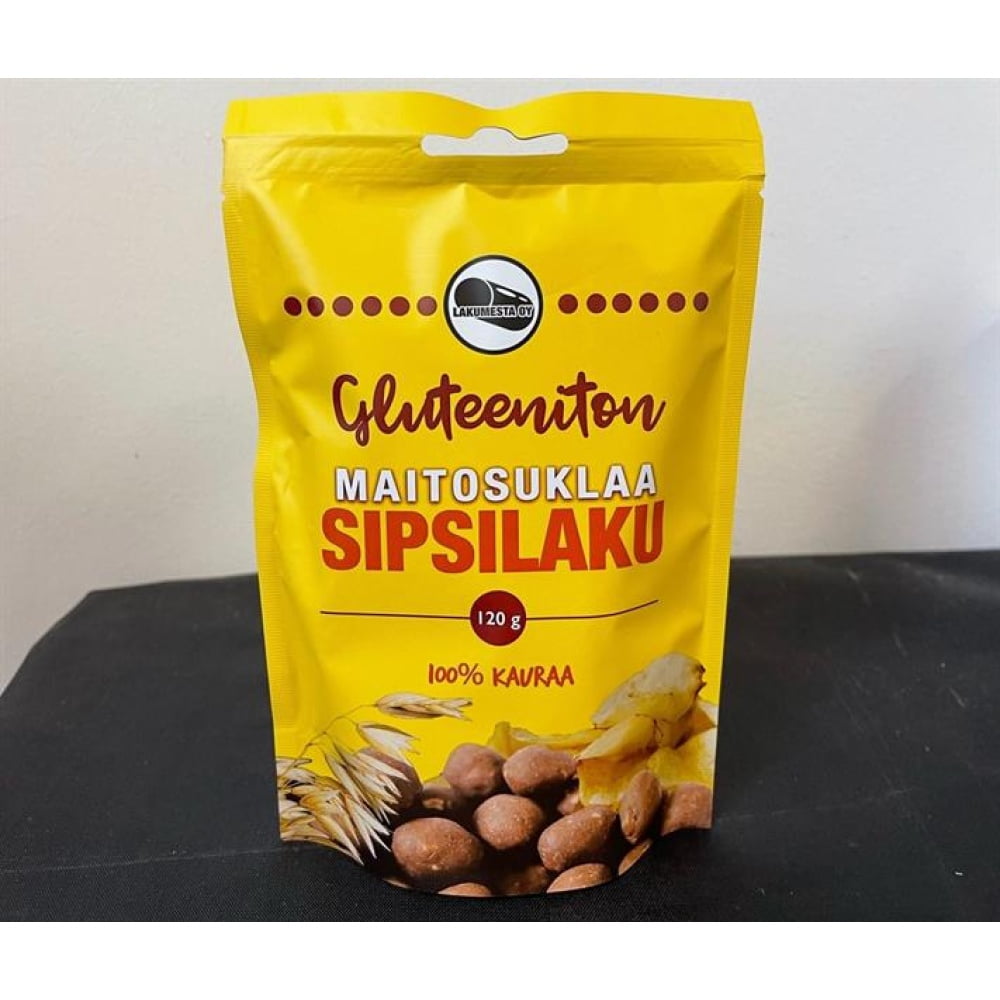 Lakumesta Gluteeniton maitosuklaa sipsilaku 120g