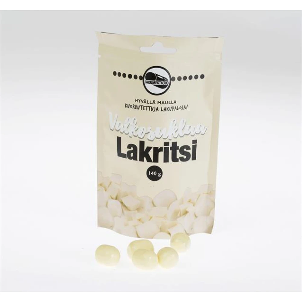 Lakumesta valkosuklaalakritsa 140g