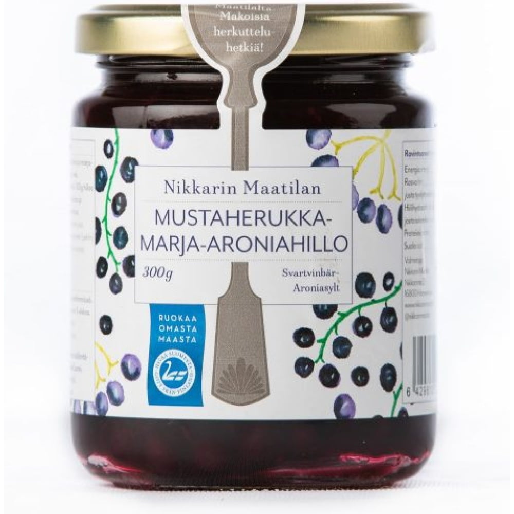 Mustaherukka-marja-aroniahillo 300g, Nikkarin Maatila