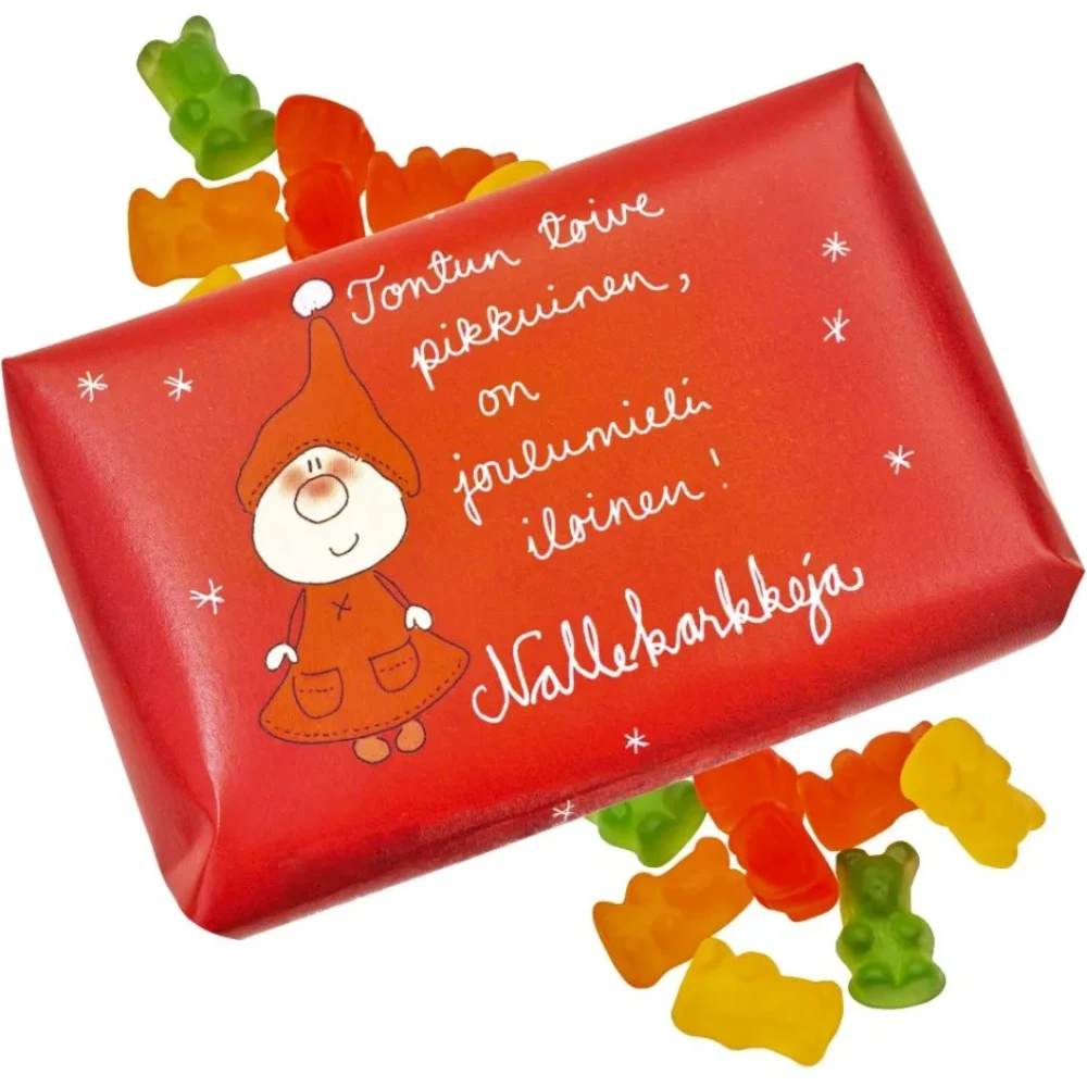 Tontun toive pikkuinen on joulumieli iloinen, nallekarkkeja 150g, Namitupa