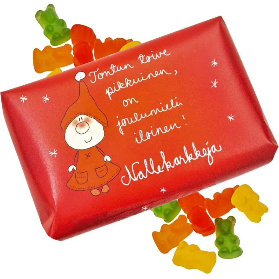 Tontun toive pikkuinen on joulumieli iloinen, nallekarkkeja 150g, Namitupa