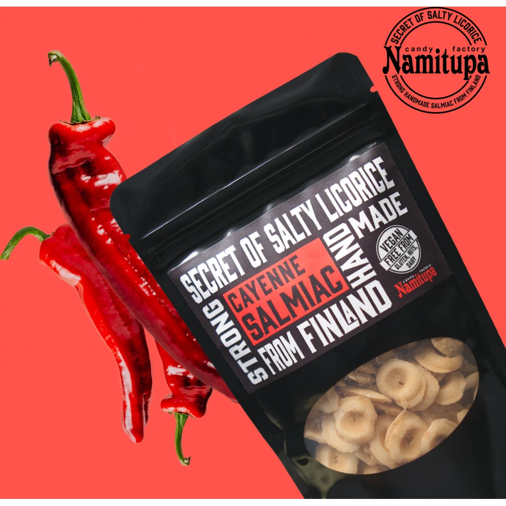 Cayenne salmiac pippurisalmiakki 100g, Namitupa