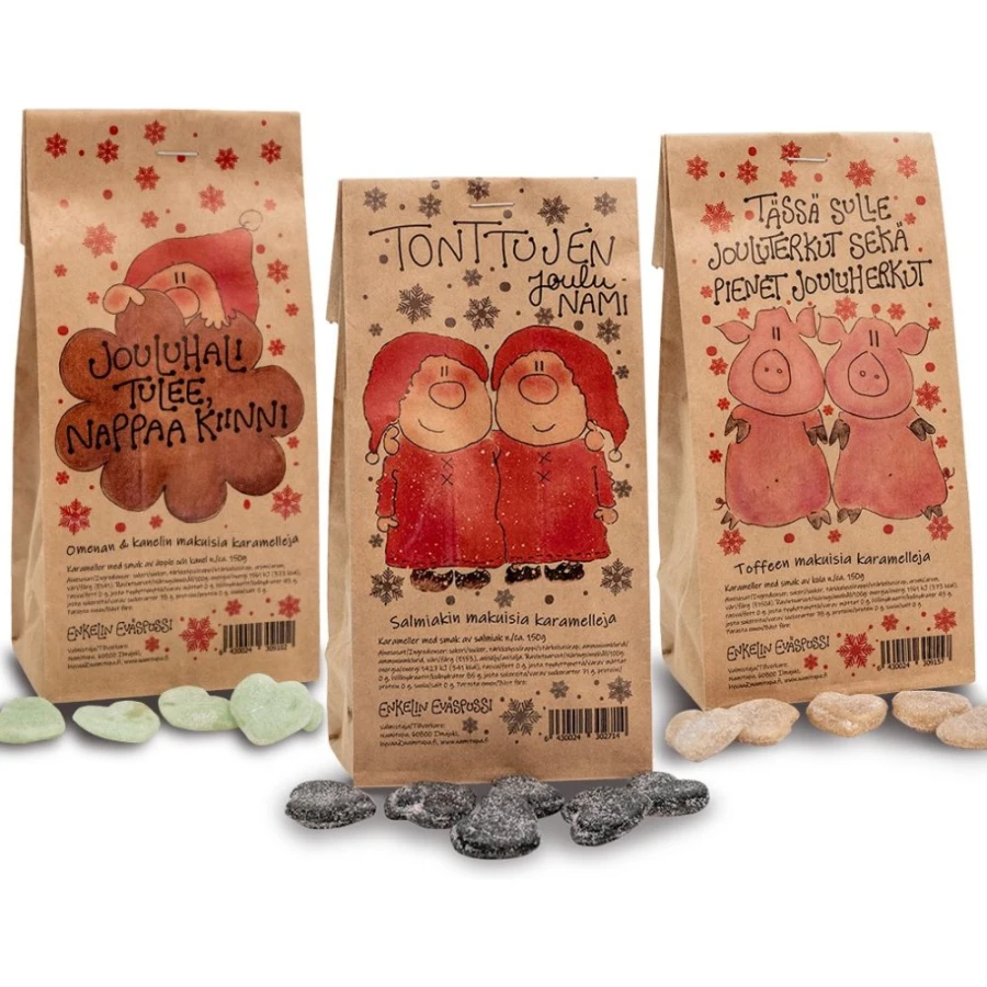 Jouluterkut - toffeen makuisia karamelleja 150g, Namitupa