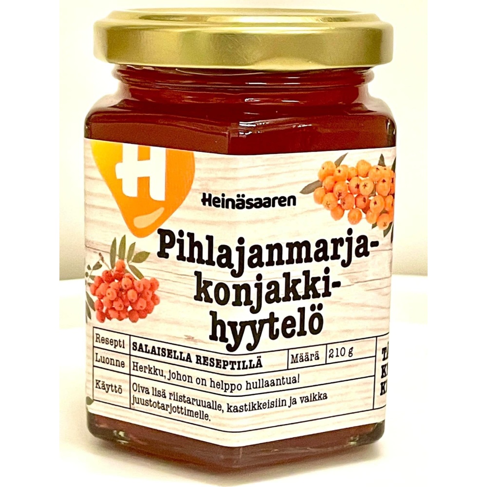 Pihlajanmarja-konjakkihyytelö 210 g, Heinäsaaren Tila