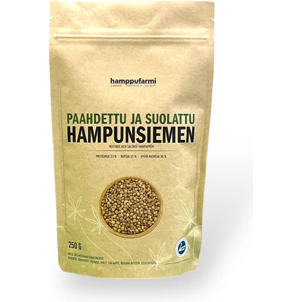 Paahdettu ja suolattu hampunsiemen 250 g, Hamppufarmi