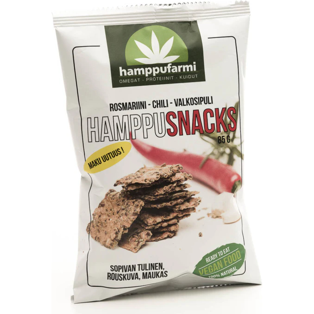 HamppuSnacks rosmariini-chili-valkosipuli 85 g, Hamppufarmi