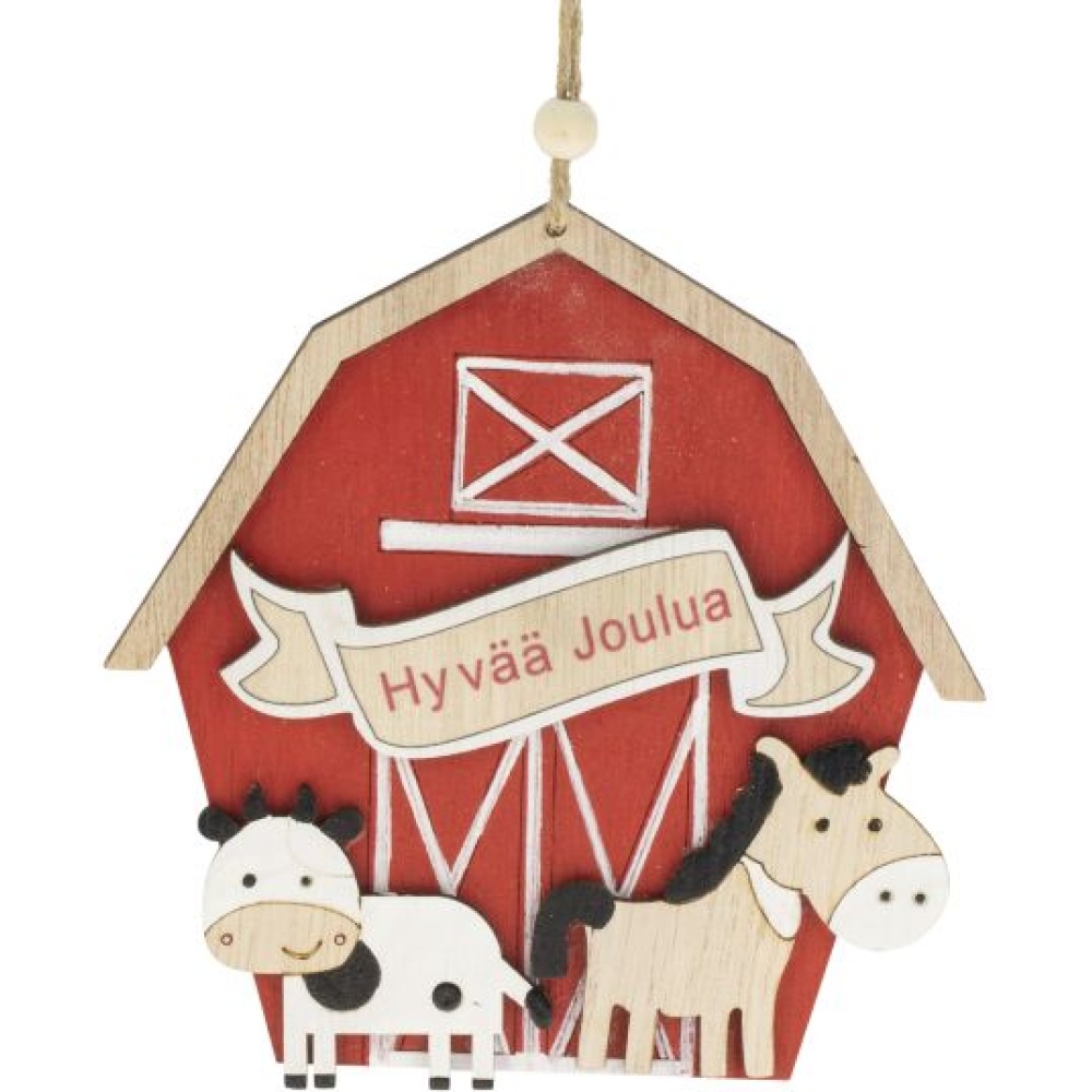 Puinen maatilakyltti - Hyvää joulua