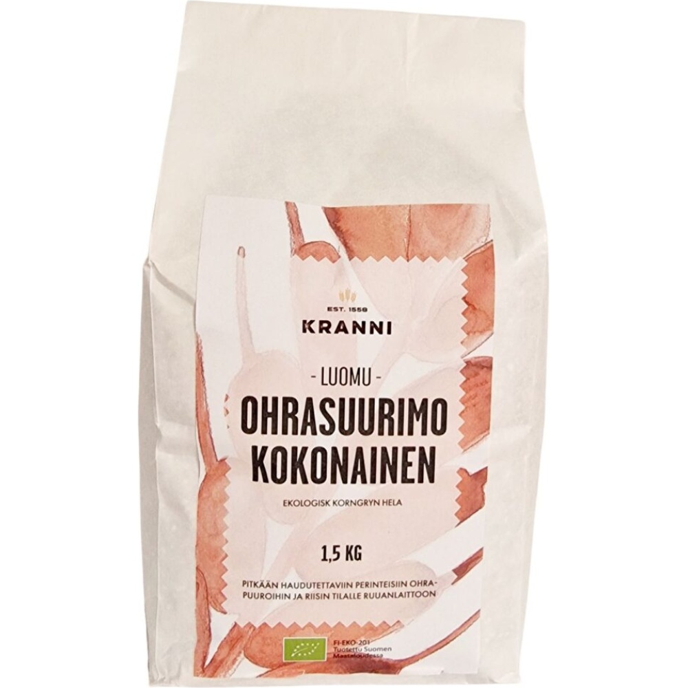 Ohrasuurimo luomu kokonainen 1 kg, Krannin tila