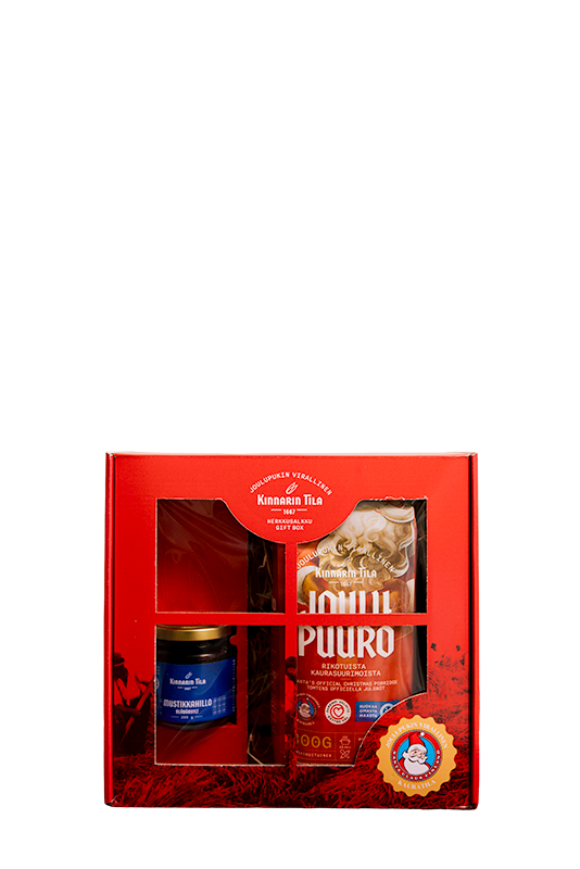Joulupukin puurolahjapakkaus hillolla 1,1 kg
