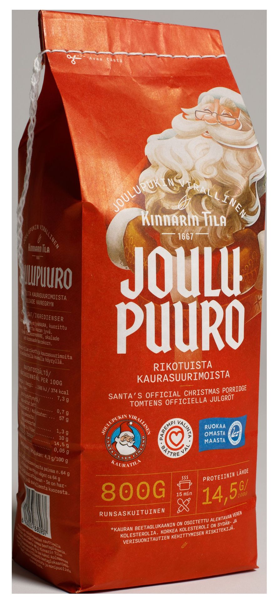 Joulupuuro - Myllytontun joulupuuro rikotuista kaurasuurimoista 800g - Image 3