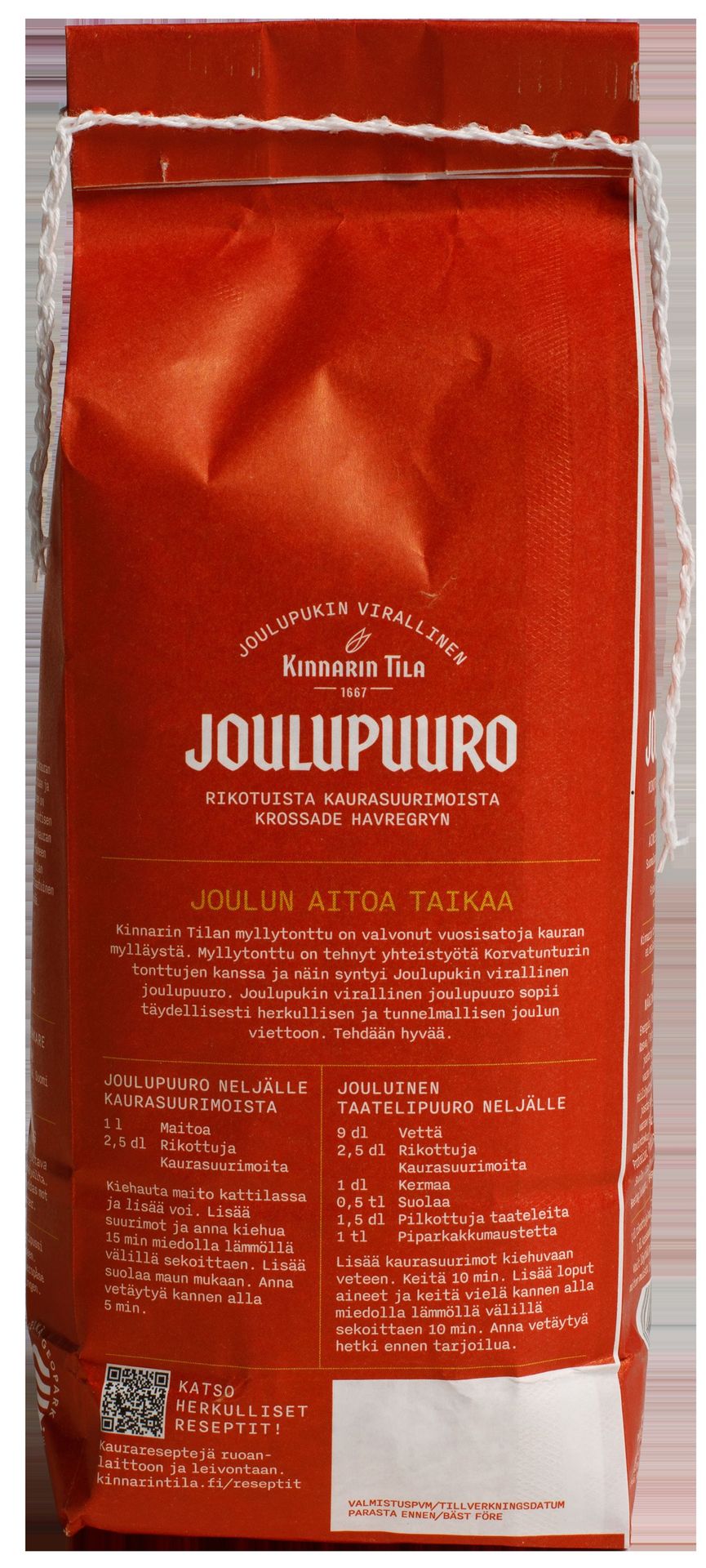Joulupuuro - Myllytontun joulupuuro rikotuista kaurasuurimoista 800g - Image 4